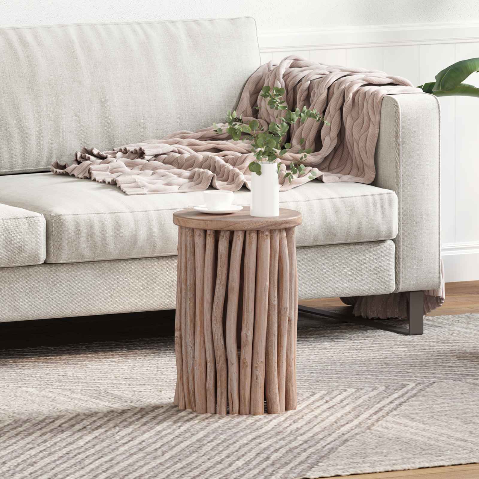 Stolica Prirodna 30 x 30 x 45 cm Čvrsto teak drvo