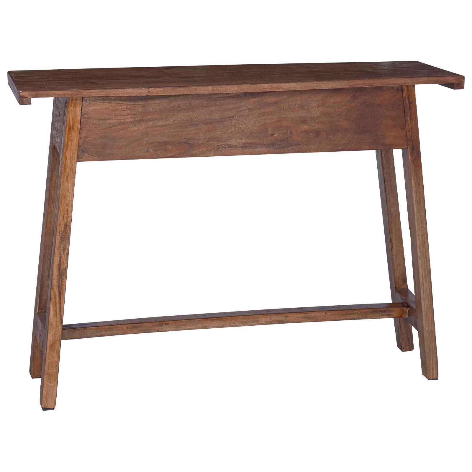 Stol s ladicama Smeđa 110 x 30 x 79 cm Čvrsto mahagonijsko drvo