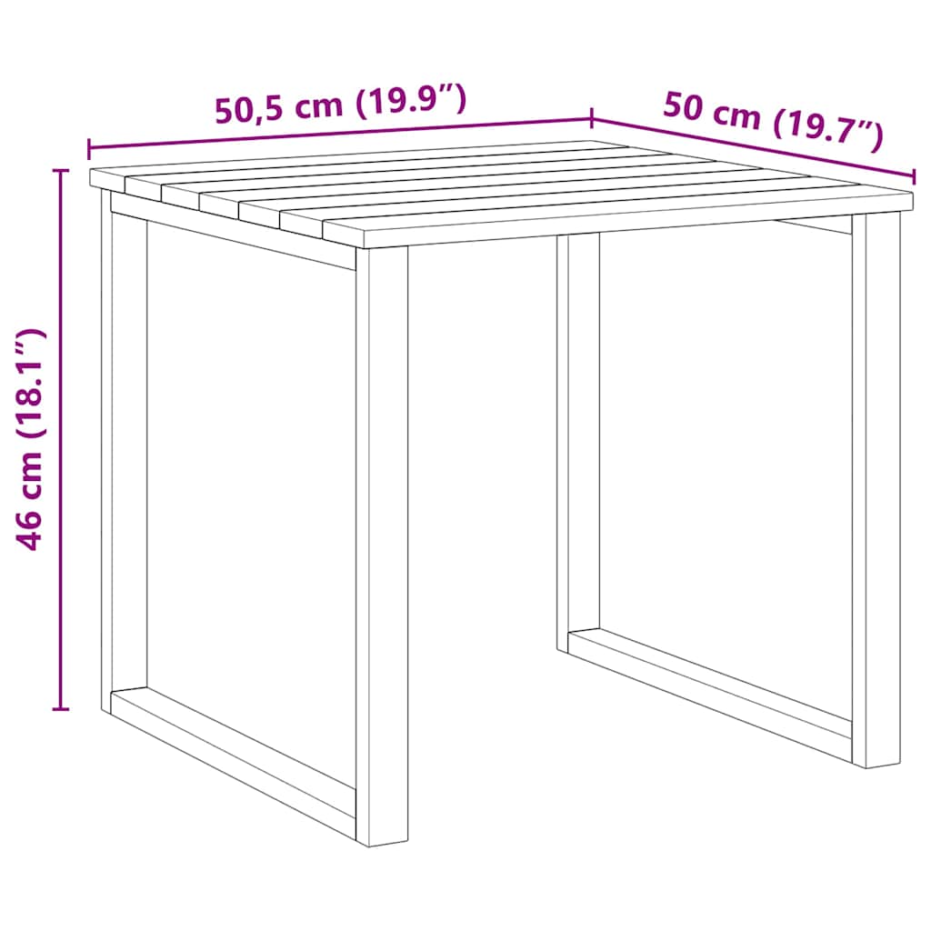 stol Prirodna 50,5 x 50 x 46 cm Impregnirana borovina