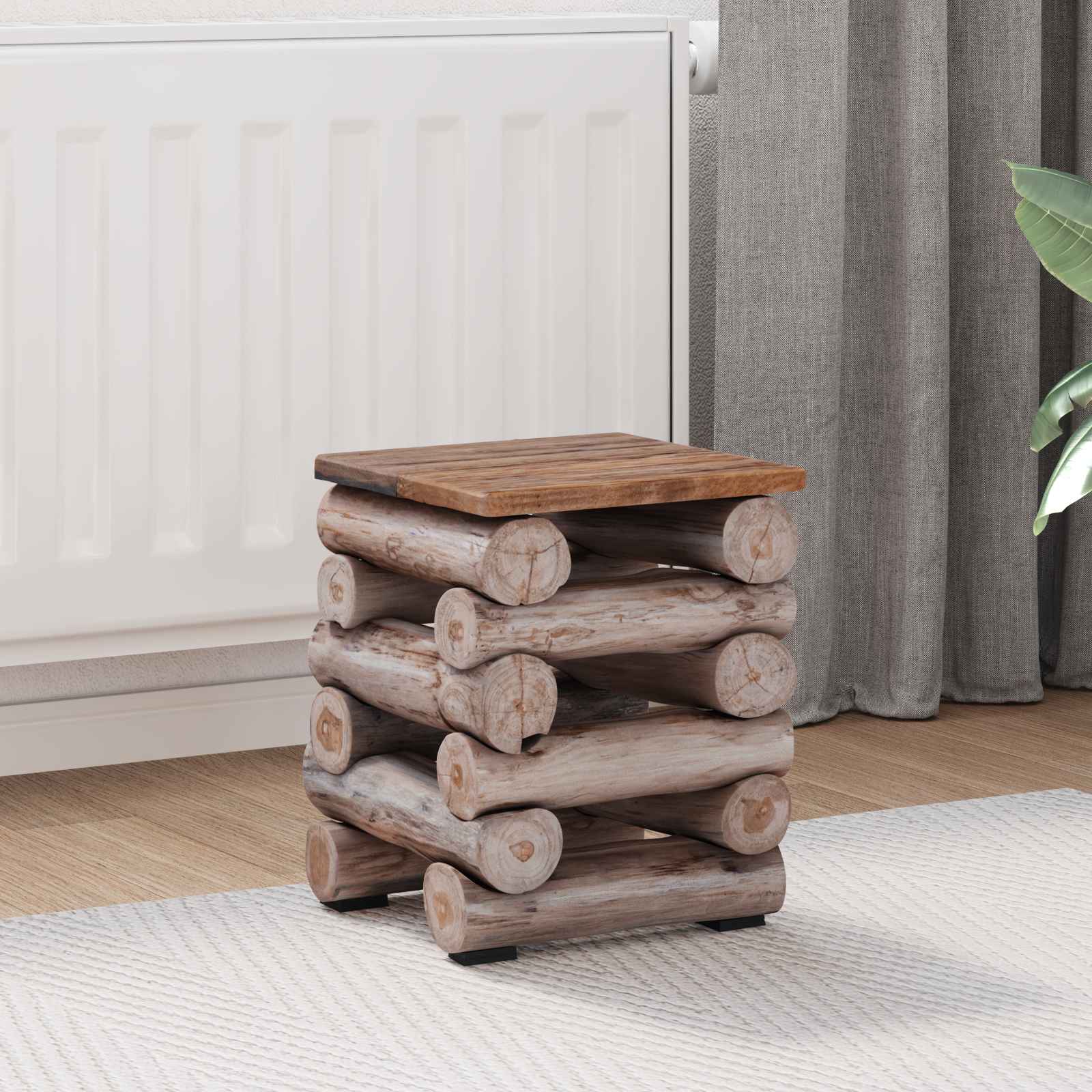 Stolica Prirodna 30 x 30 x 38 cm Čvrsto teak drvo