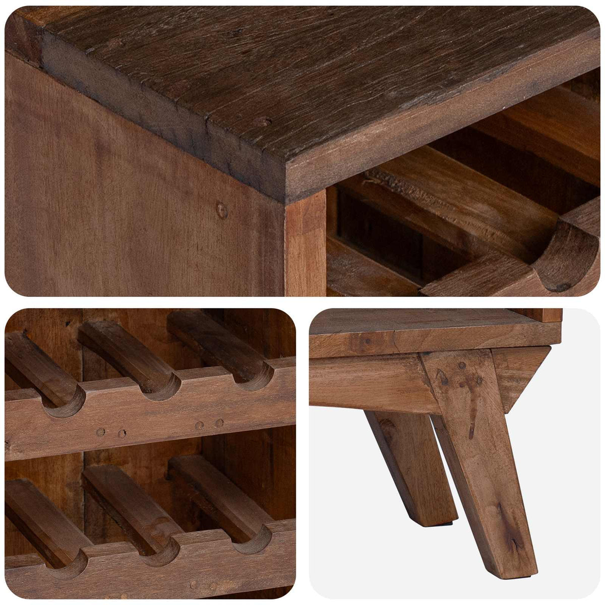 Stalak Smeđa 60 x 30 x 90 cm Čvrsto drvo iz reciklaže