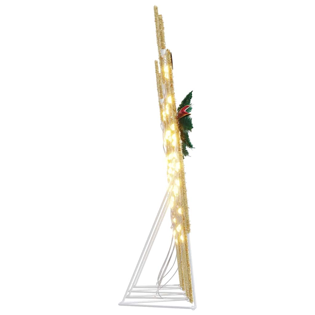 LED Riječni jeleni 4 pcs Zlatno tkanina
