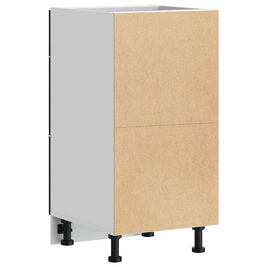Kuhinjska baza ormarića s ladicama Crni hrast 40 x 46 x 81,5 cm