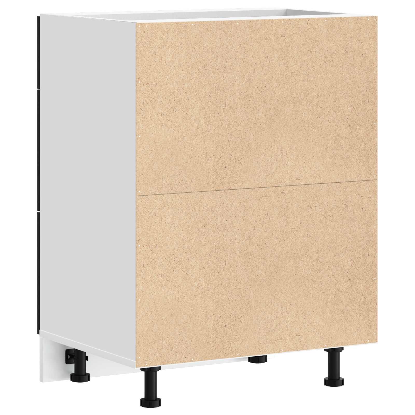Kuhinjska baza ormarića s ladicama Crni hrast 60 x 46 x 81,5 cm