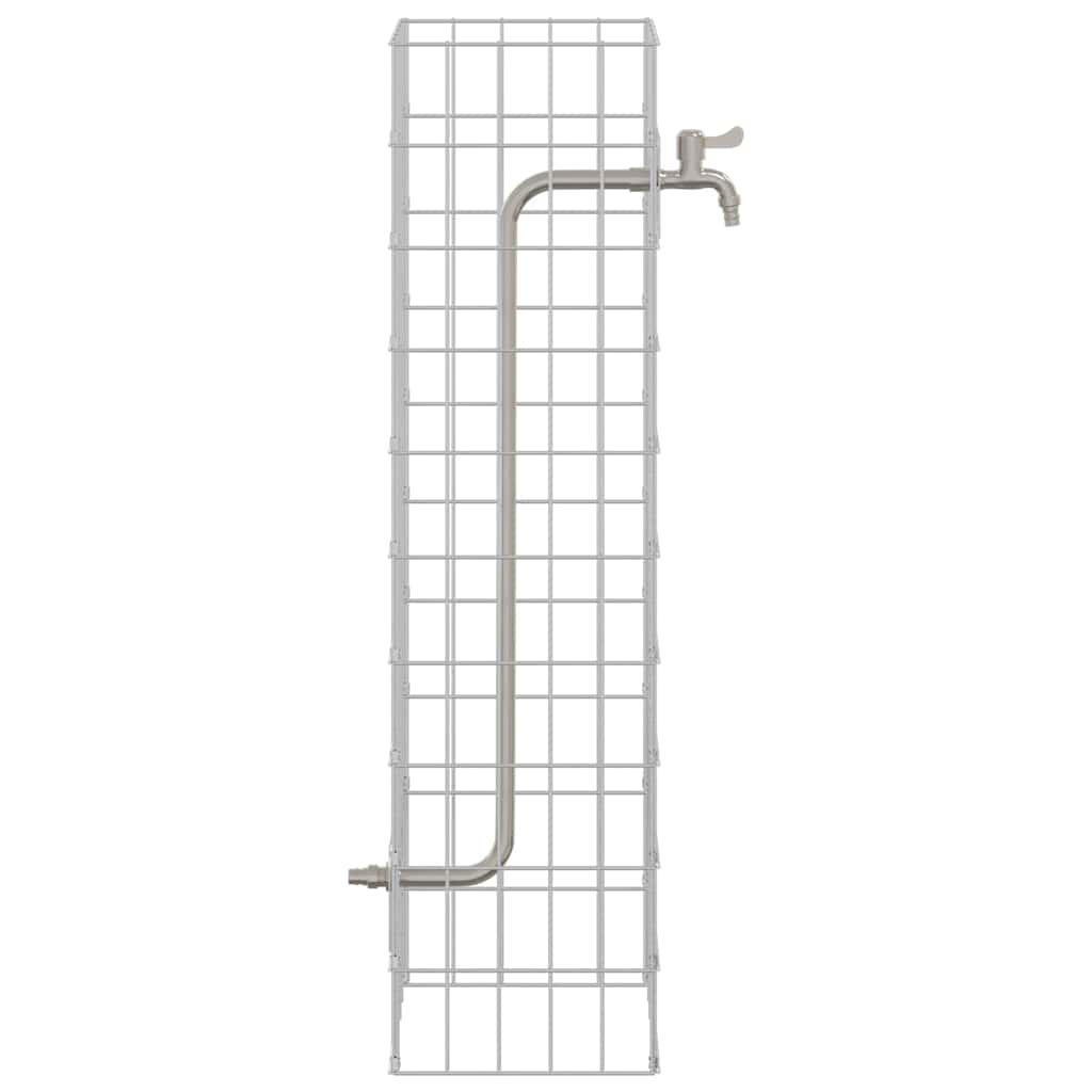 Gabionska slavina Srebrno 25 x 25 x 100 cm Nehrđajući čelik