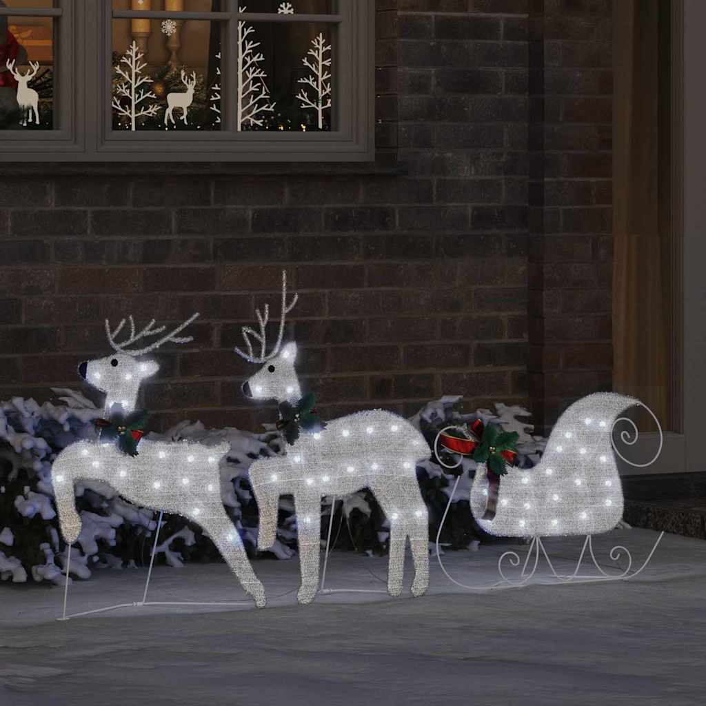 LED Riječni jeleni 3 pcs Hladna bijela tkanina