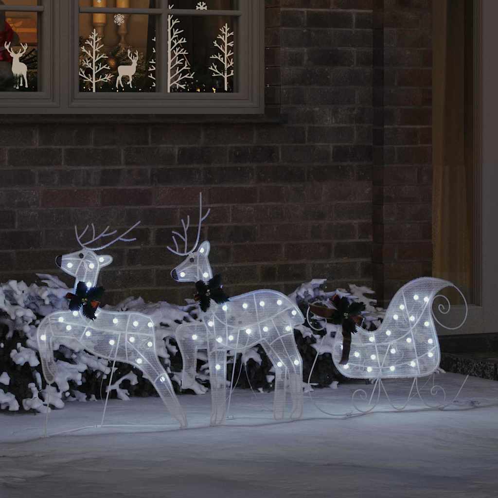 LED Riječni jeleni 3 pcs Hladna bijela tkanina