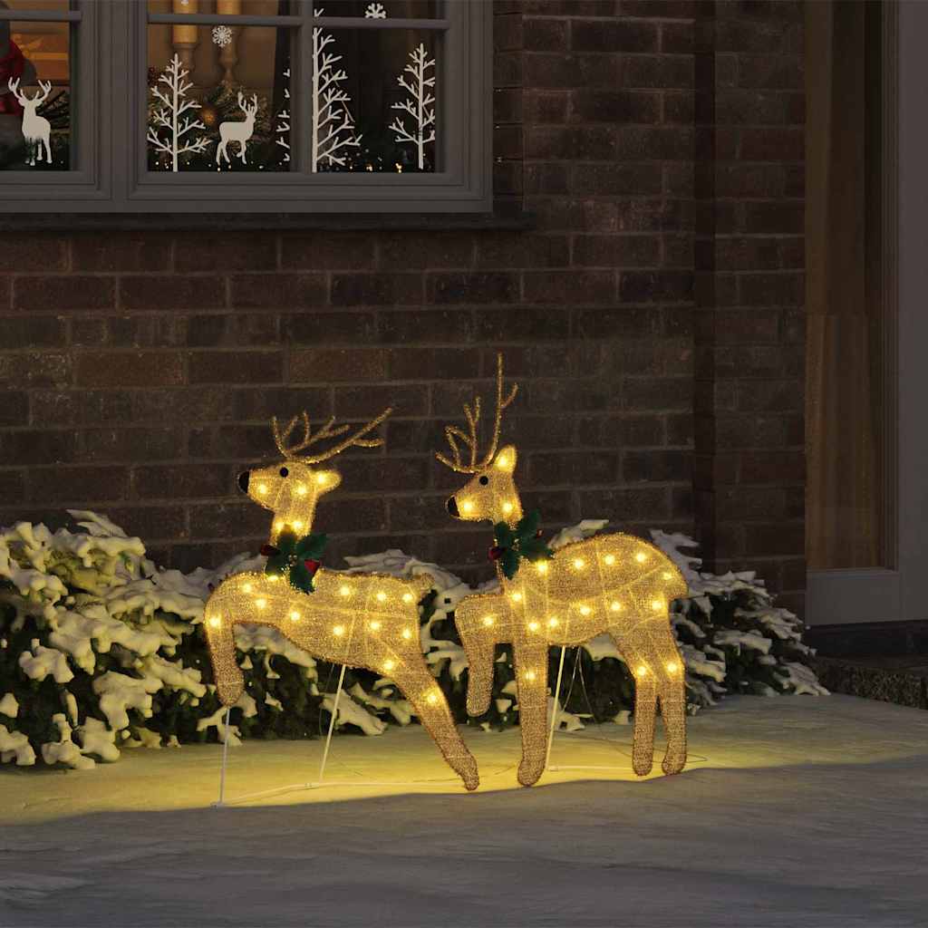 LED Riječni jeleni 2 pcs Topla bijela tkanina