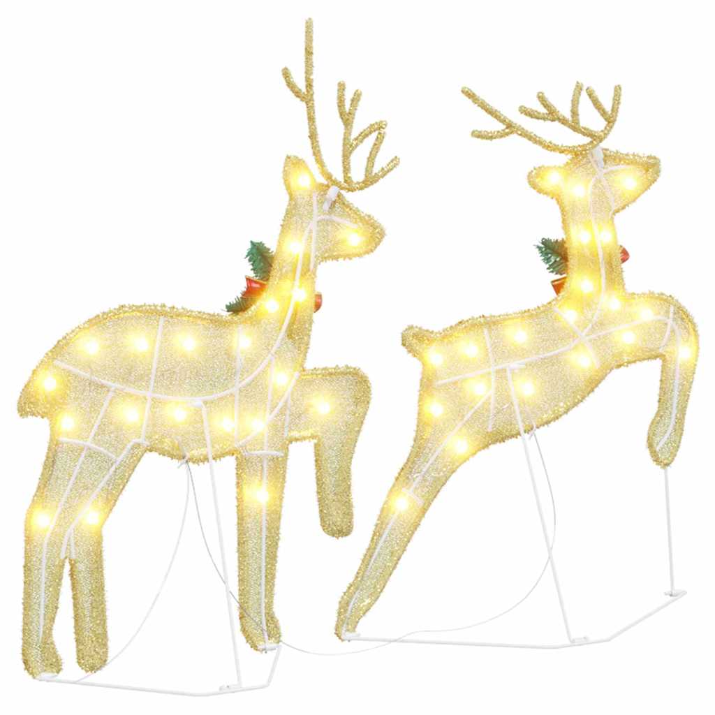 LED Riječni jeleni 2 pcs Topla bijela tkanina