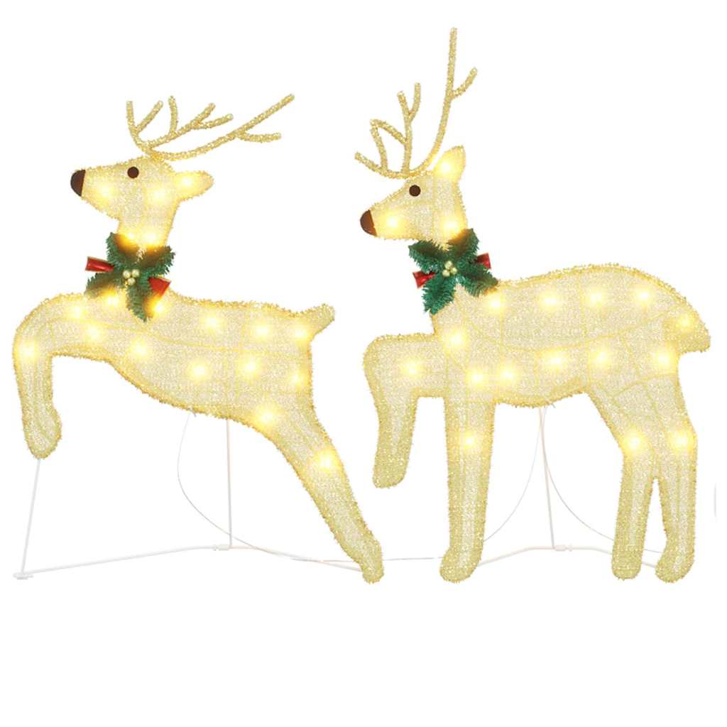 LED Riječni jeleni 2 pcs Topla bijela tkanina