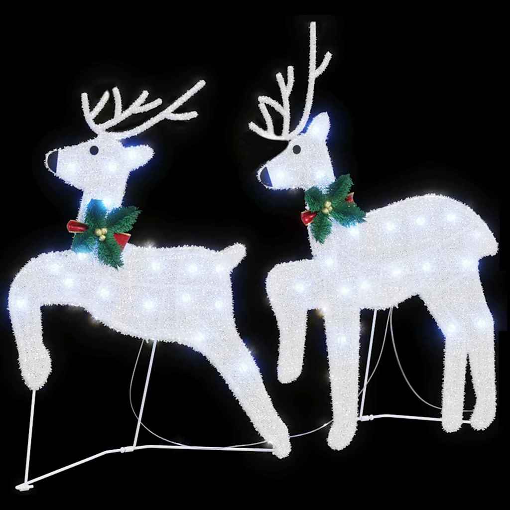 LED Riječni jeleni 2 pcs Hladna bijela tkanina