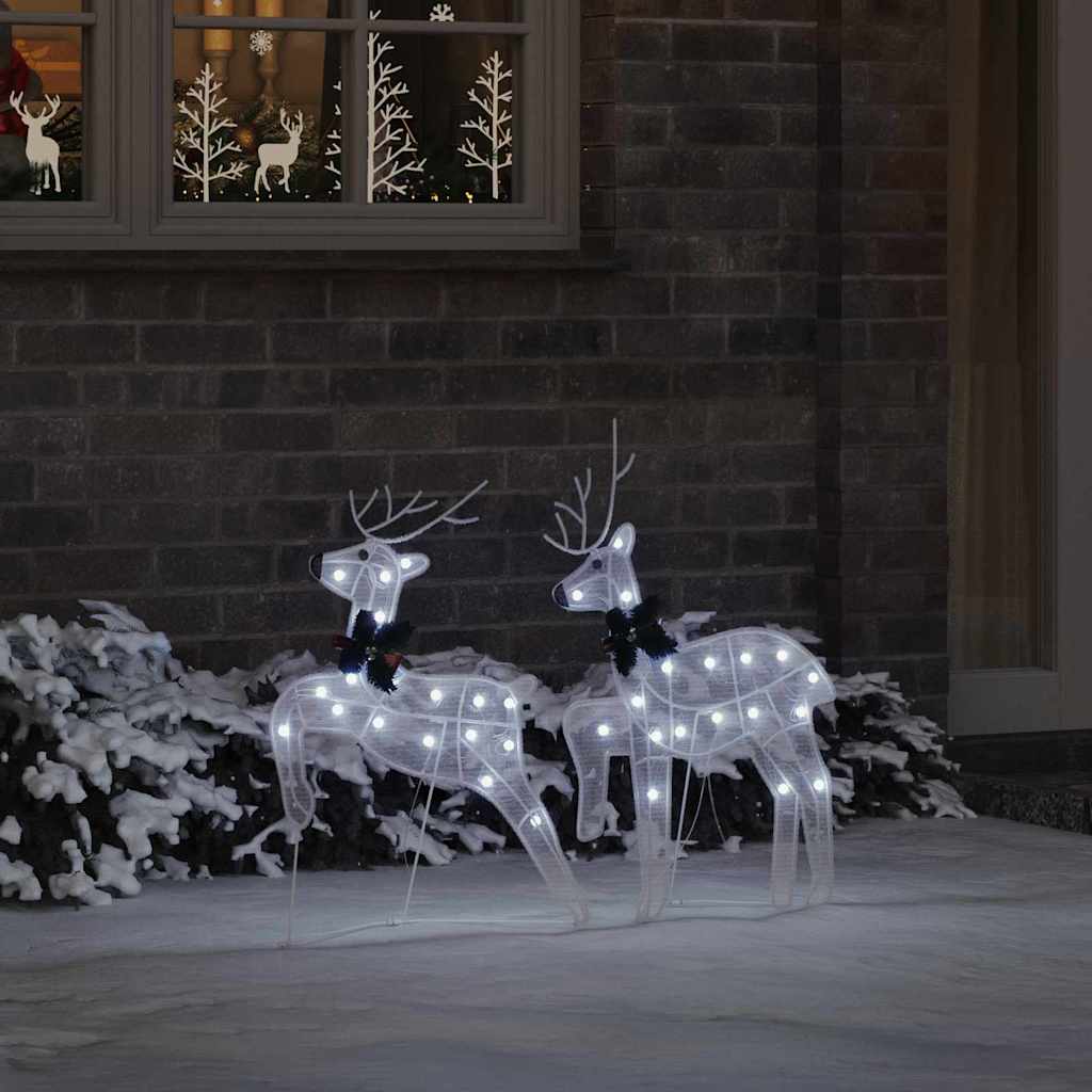 LED Riječni jeleni 2 pcs Hladna bijela tkanina