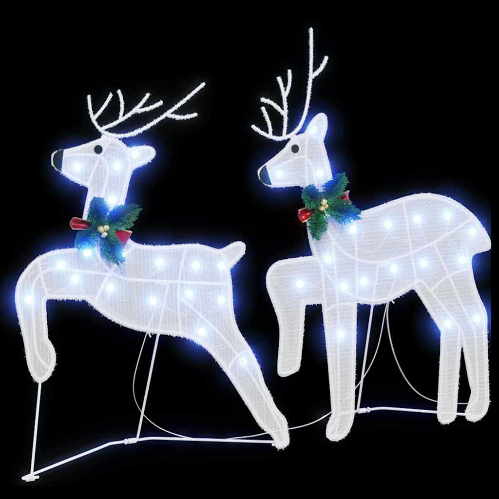 LED Riječni jeleni 2 pcs Hladna bijela tkanina