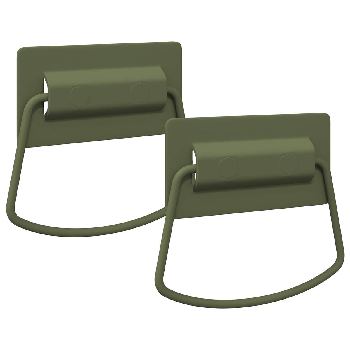 Ručke za ormariće 2 pcs Maslinasto zelena 85 x 45 mm Metal