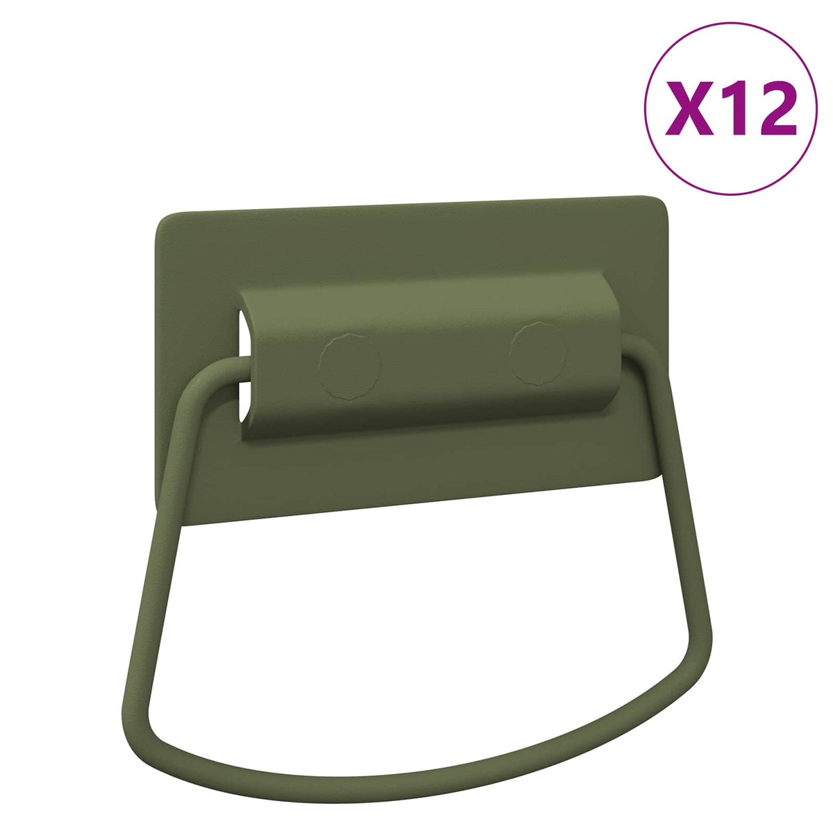 Ručke za ormariće 12 pcs Maslinasto zelena 85 x 45 mm Metal