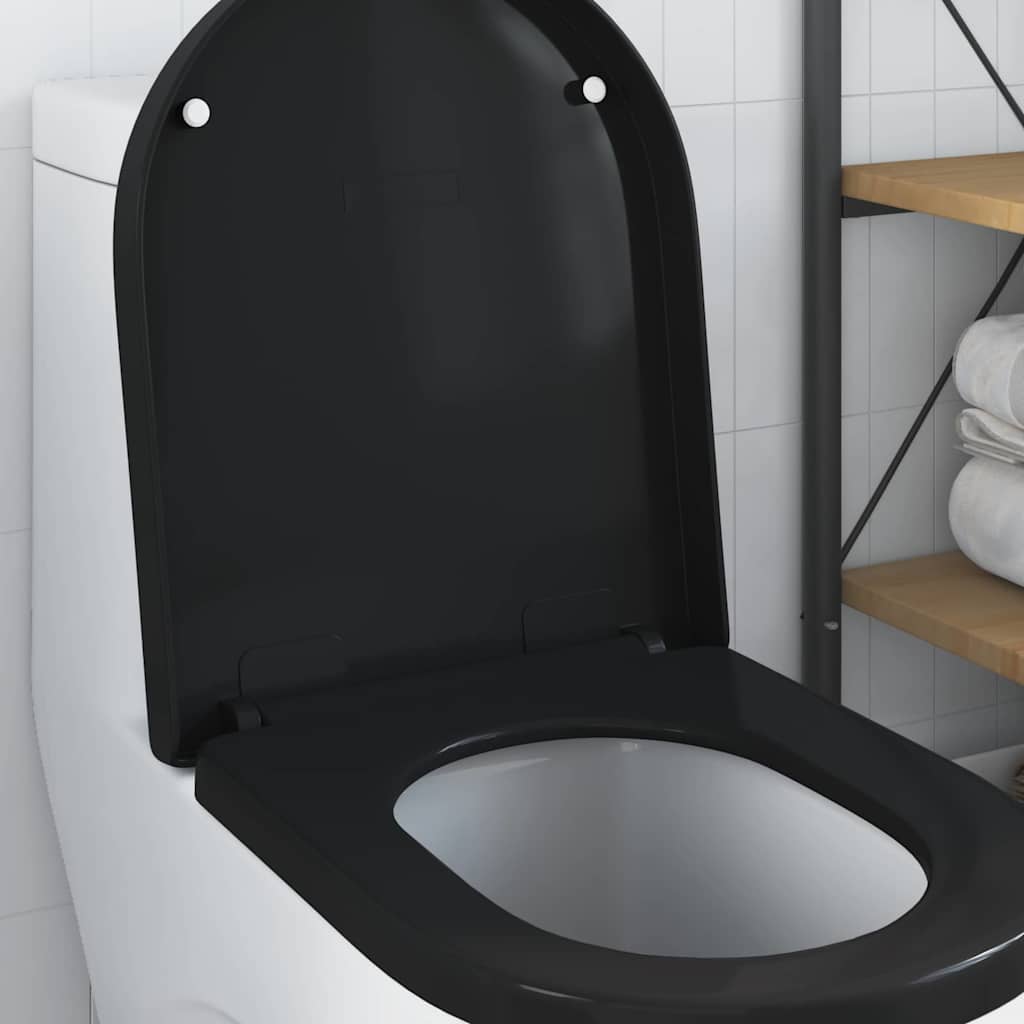 WC daska Podesiva Crna 48 x 36,5 x 4,5 cm Polipropilen