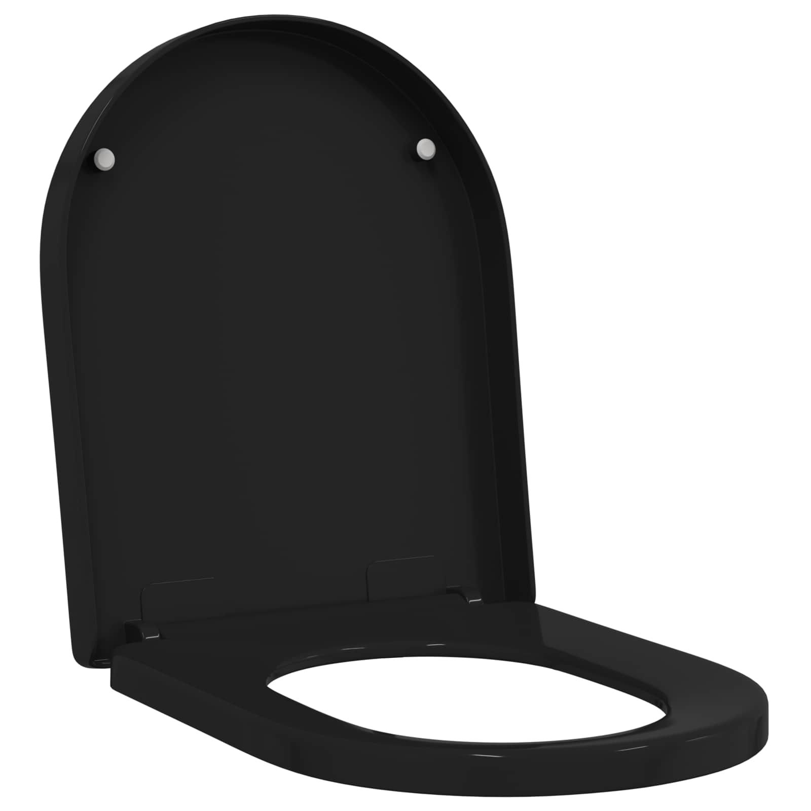 WC daska Podesiva Crna 48 x 36,5 x 4,5 cm Polipropilen