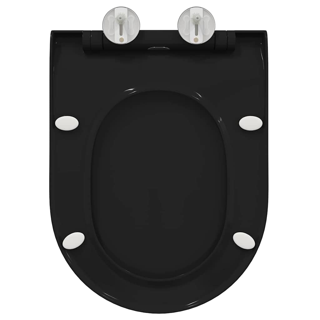 WC daska Podesiva Crna 50 x 36,5 x 5 cm Polipropilen