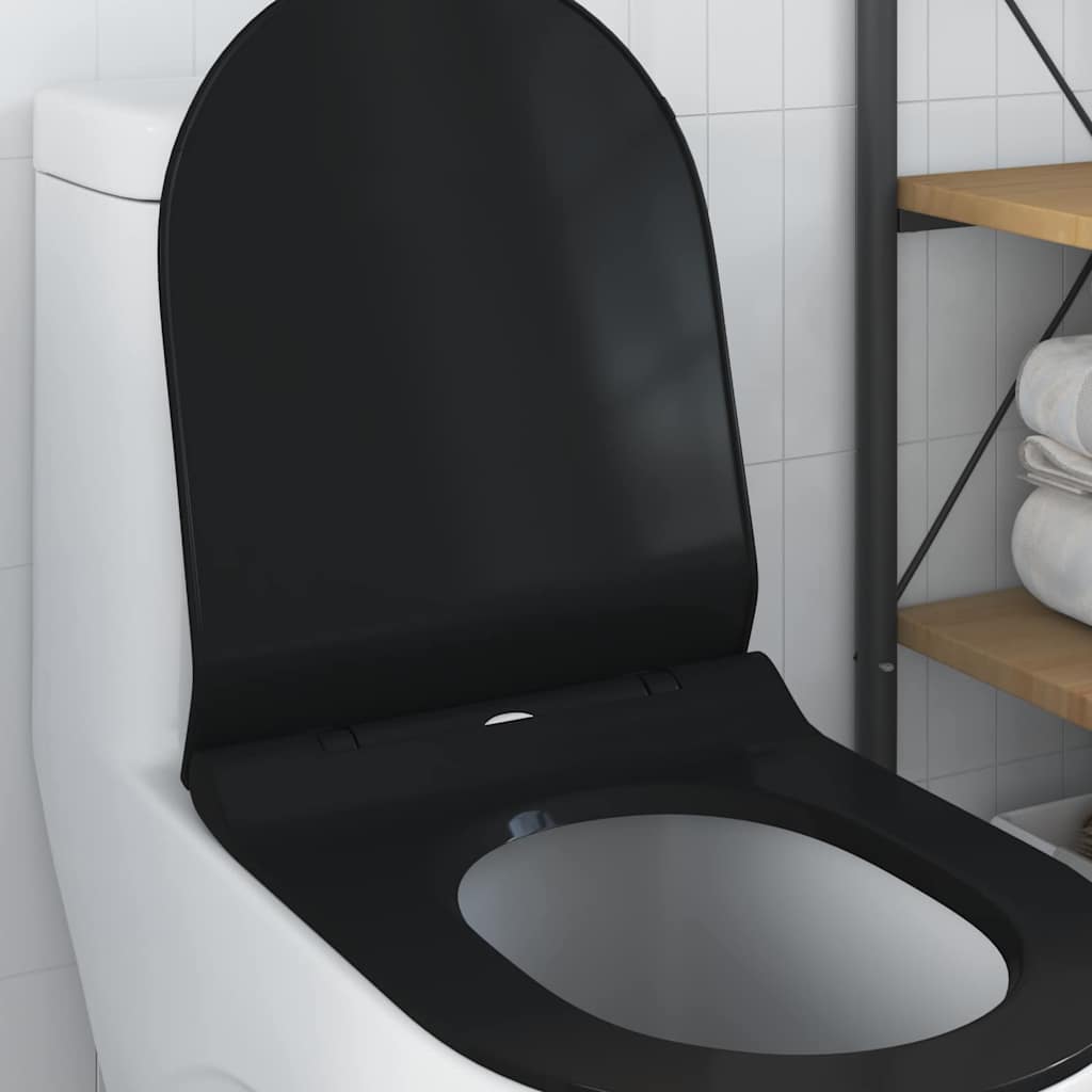 WC daska Podesiva Crna 50 x 36,5 x 5 cm Polipropilen