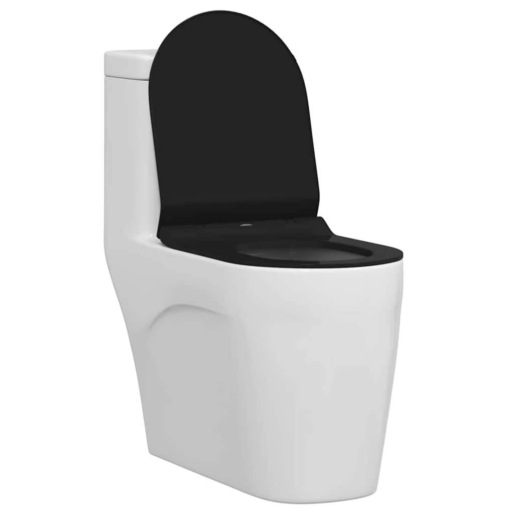 WC daska Podesiva Crna 50 x 36,5 x 5 cm Polipropilen