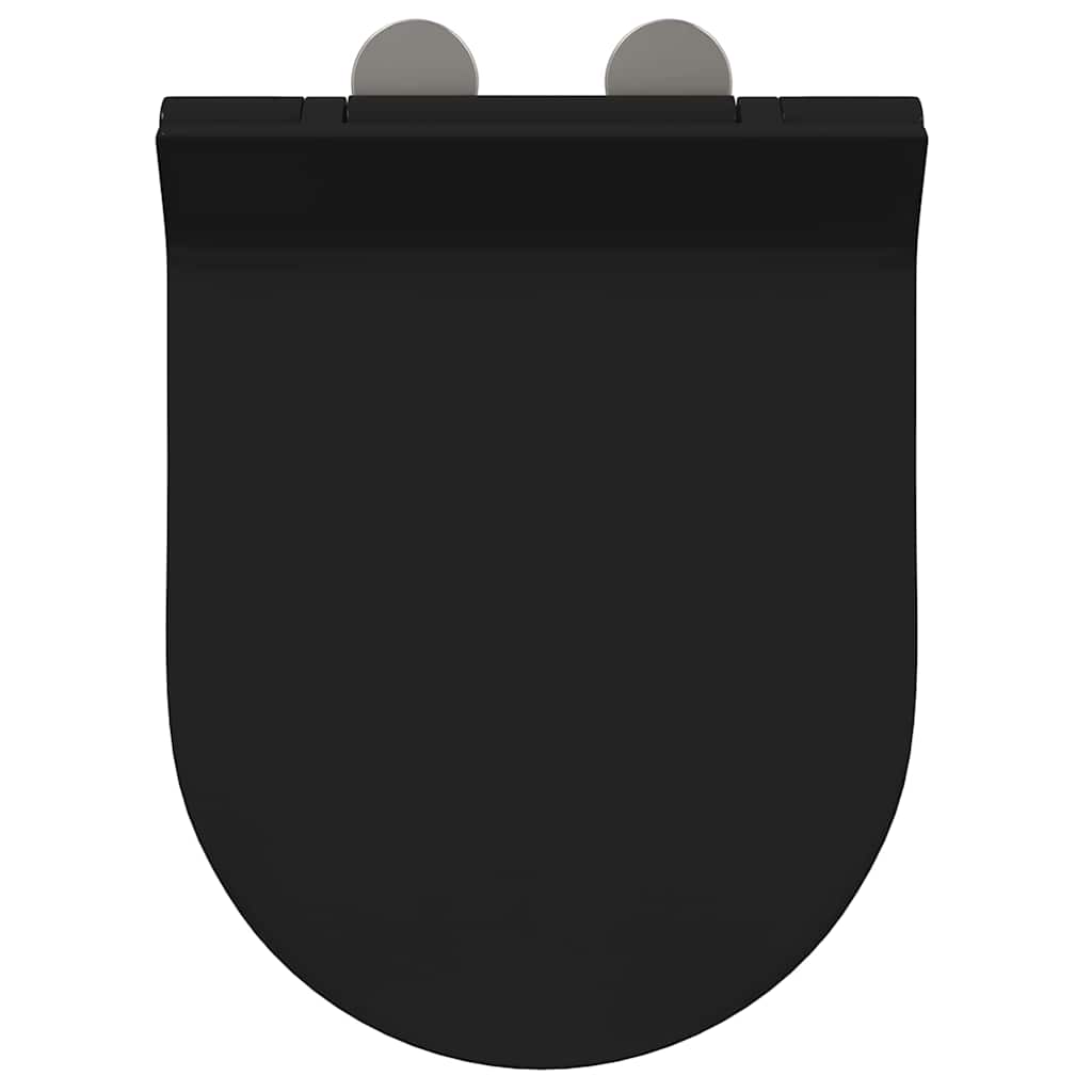 WC daska Podesiva Crna 50 x 36,5 x 5 cm Polipropilen