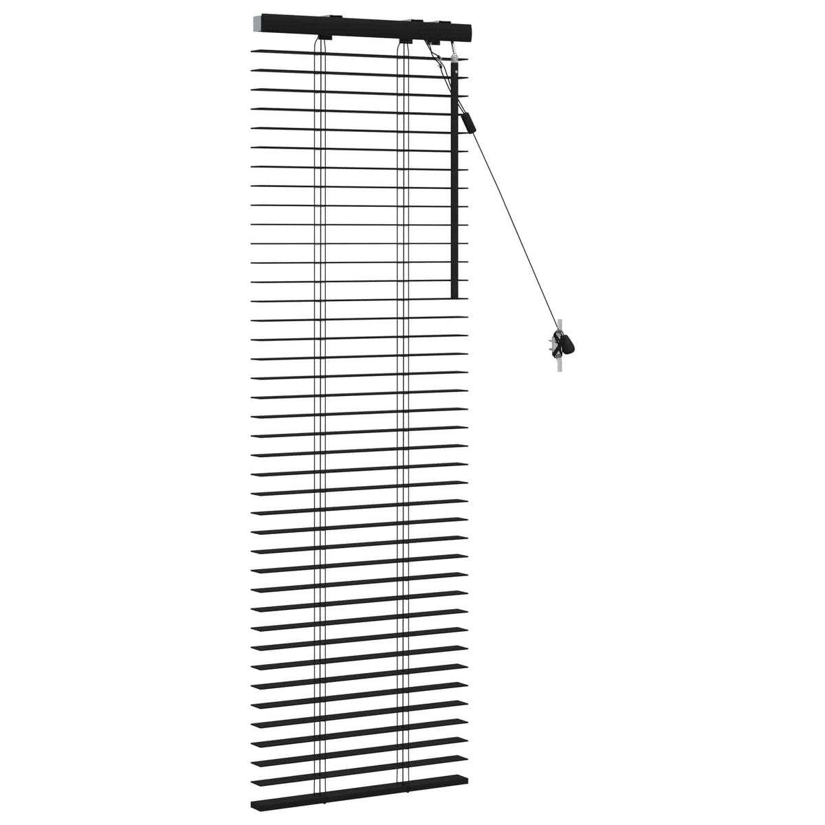 Venecijanska roleta Crna 45 x 130 cm 35 mm