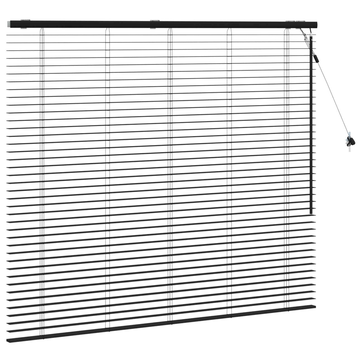 Venecijanska roleta Crna 145 x 130 cm 35 mm