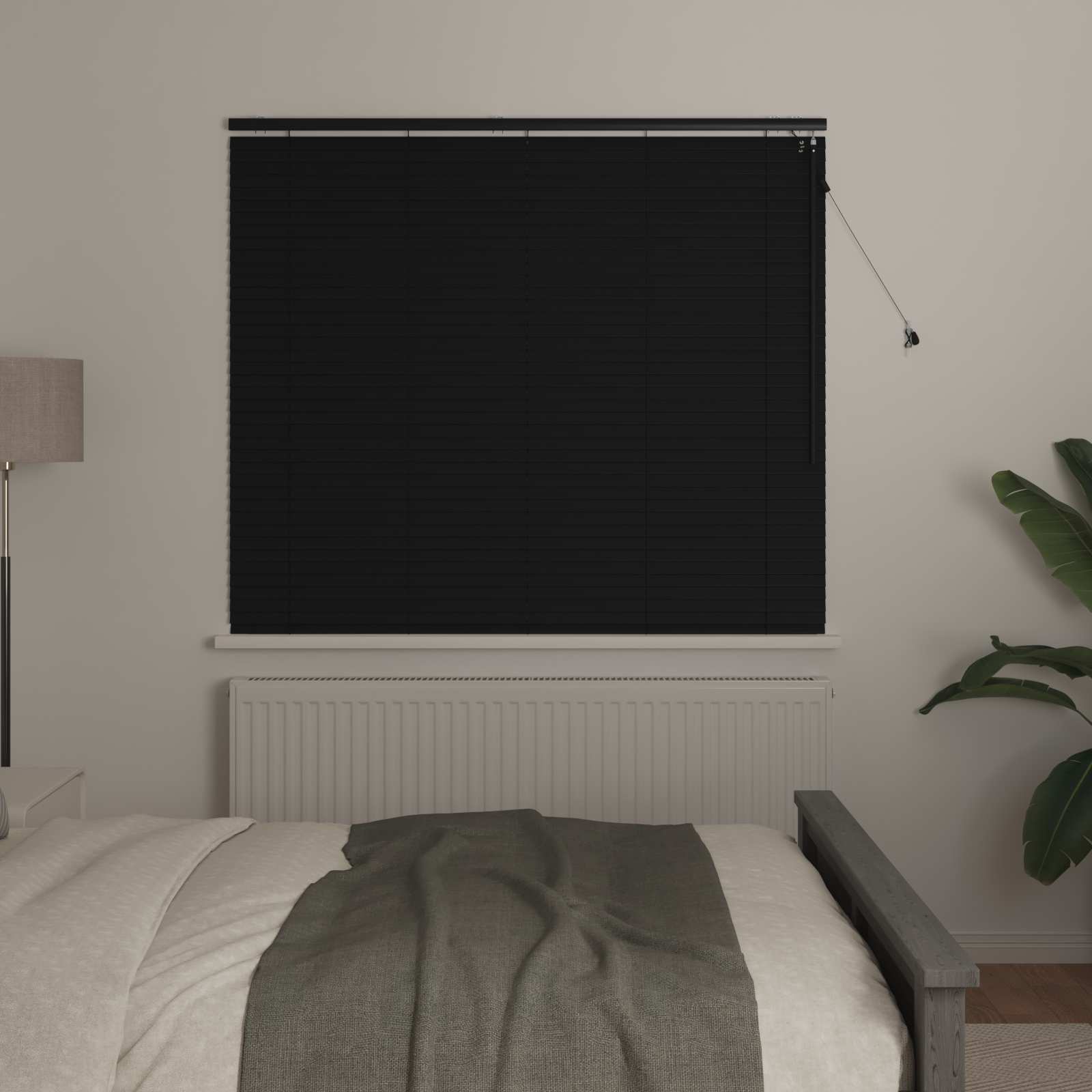 Venecijanska roleta Crna 150 x 130 cm 35 mm