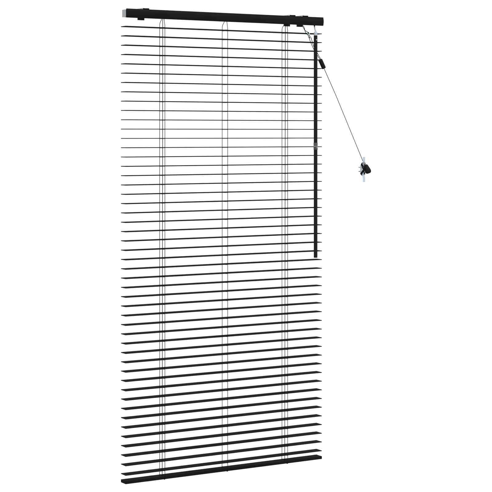 Venecijanska roleta Crna 75 x 160 cm 35 mm
