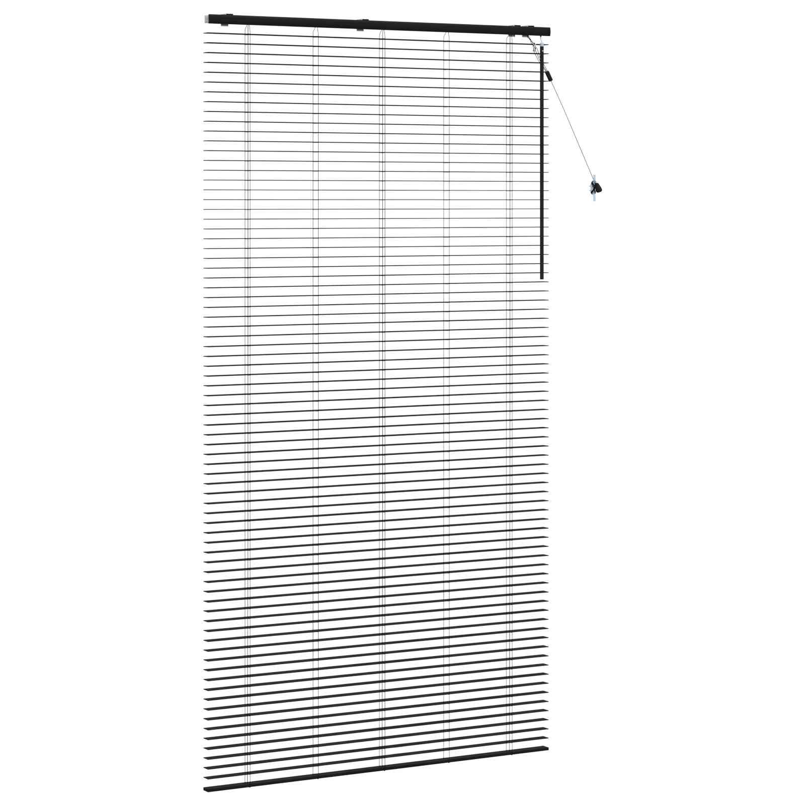 Venecijanska roleta Crna 125 x 250 cm 35 mm