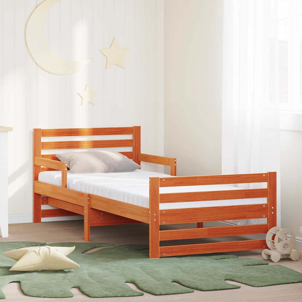 Krevetna konstrukcija Smeđa 80 x 200 cm Čvrsto borovo drvo