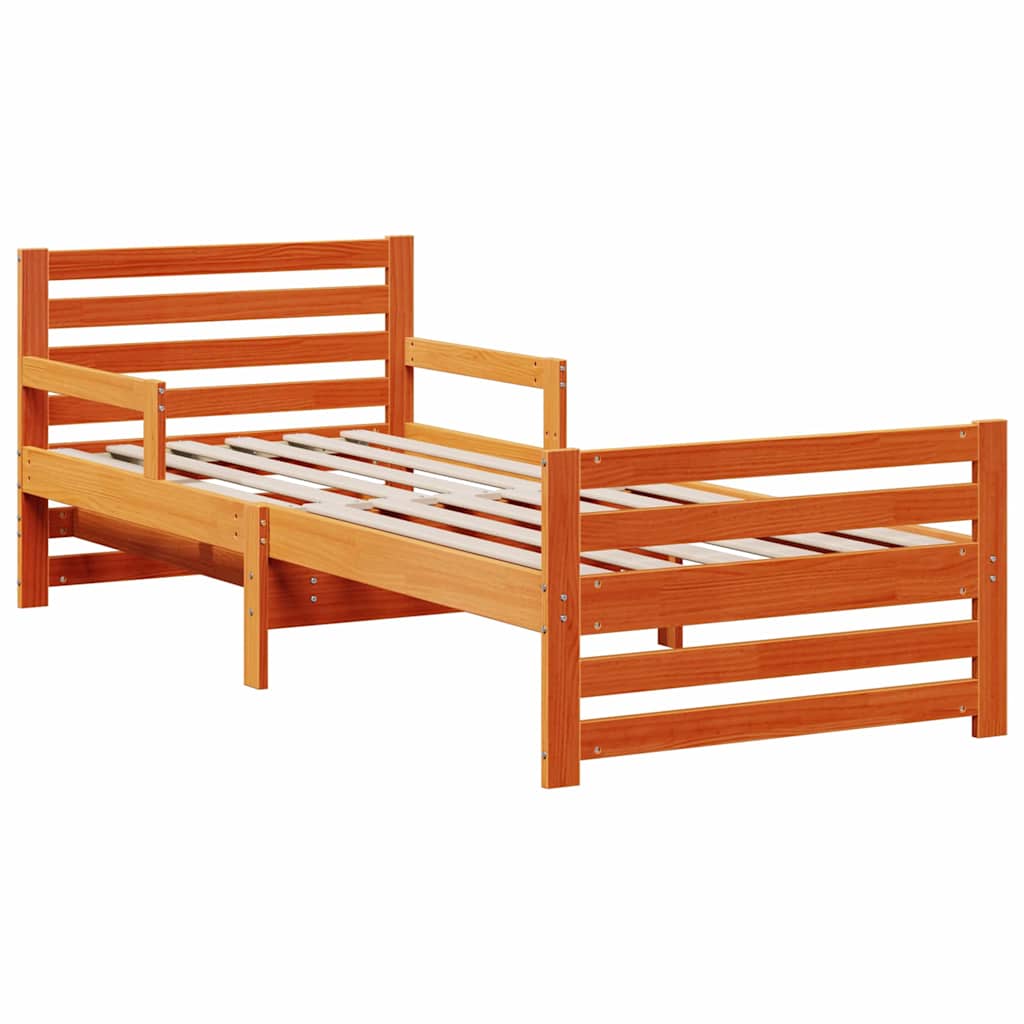 Krevetna konstrukcija Smeđa 80 x 200 cm Čvrsto borovo drvo