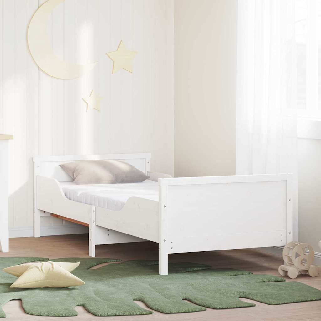 Krevet s produžetnim madracem s uzglavljem Bijelo 80 x 200 cm