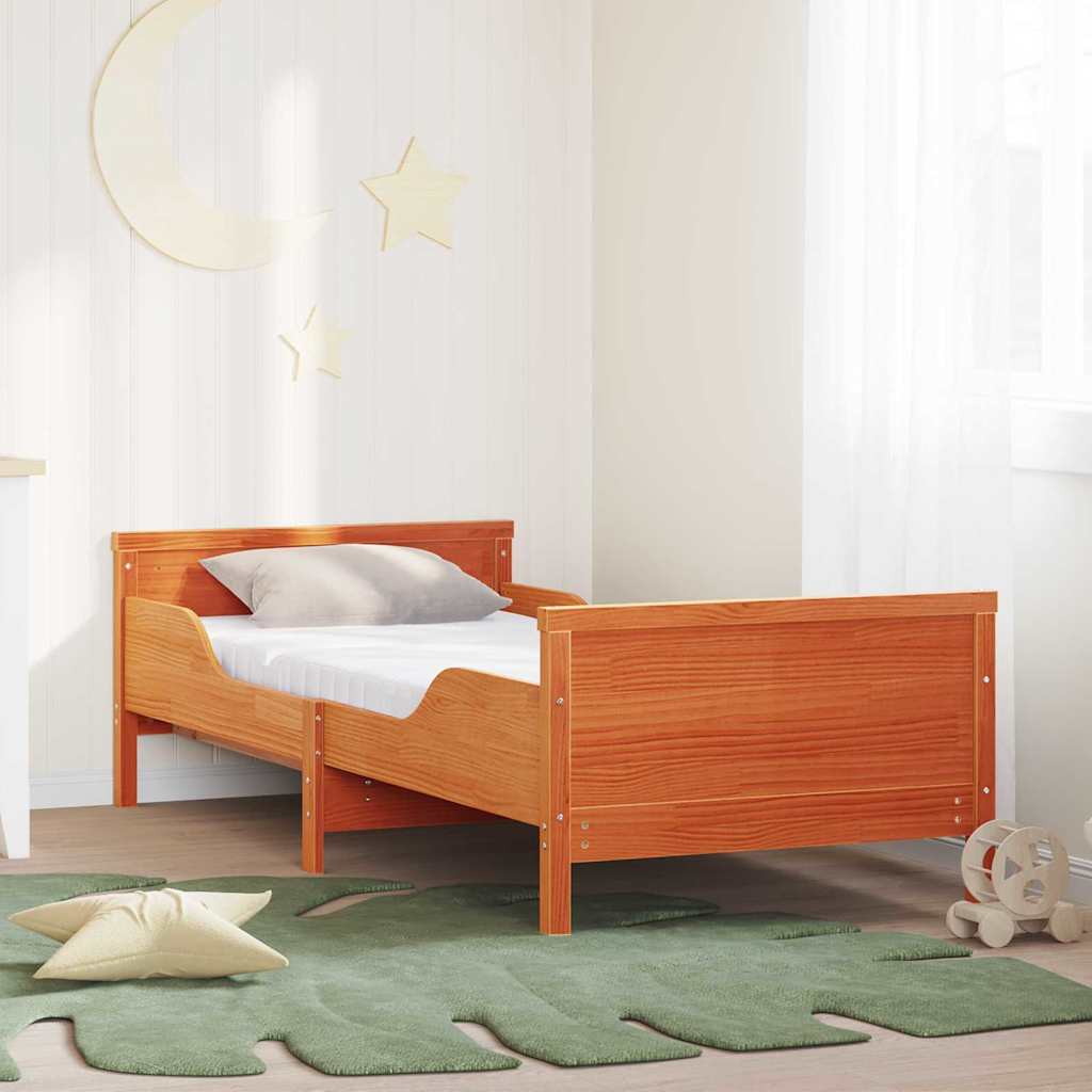 Krevetna konstrukcija Smeđa 80 x 200 cm Čvrsto borovo drvo