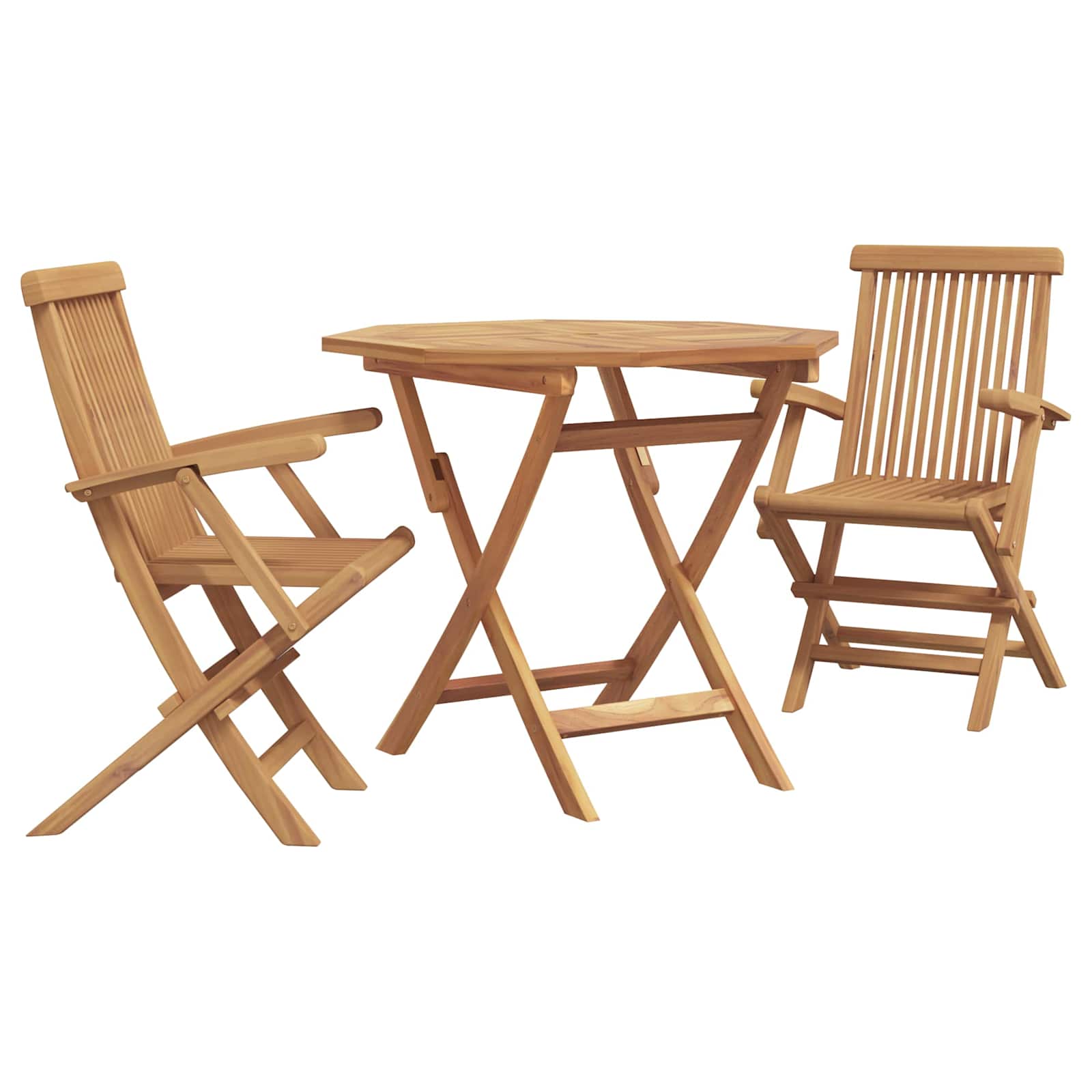 Vrtni set za objed 3 pcs Smeđa Čvrsto drvo akacije