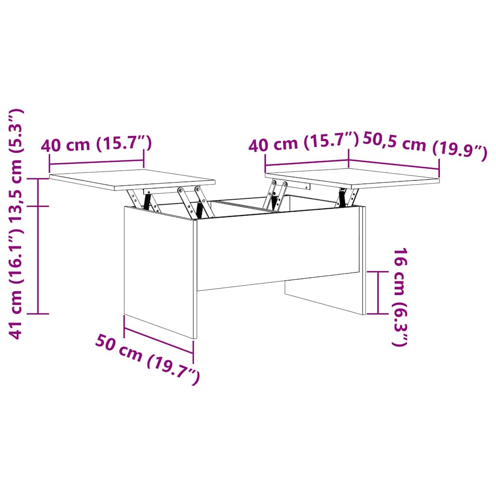 Kava Stol Staro drvo 102 x 50,5 x 46,5 cm Konstruirano drvo