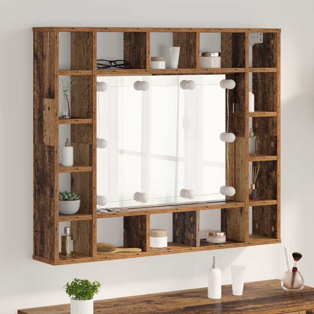 Ogledalo ormar Staro drvo 91 x 15 x 76,5 cm Konstruirano drvo