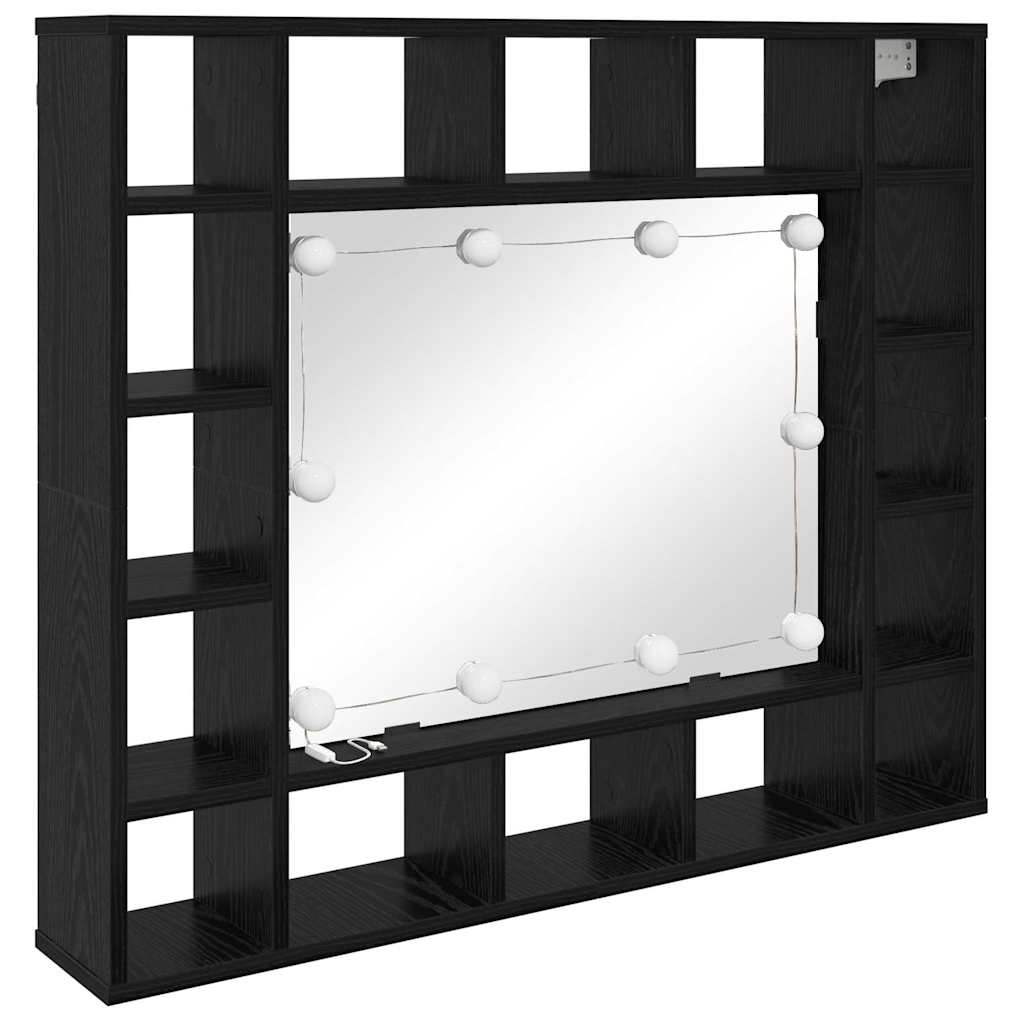 Ogledalo ormar Crni hrast 91 x 15 x 76,5 cm Konstruirano drvo