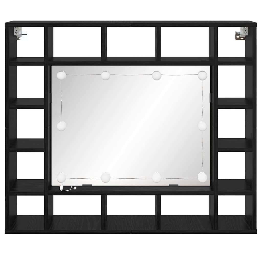 Ogledalo ormar Crni hrast 91 x 15 x 76,5 cm Konstruirano drvo