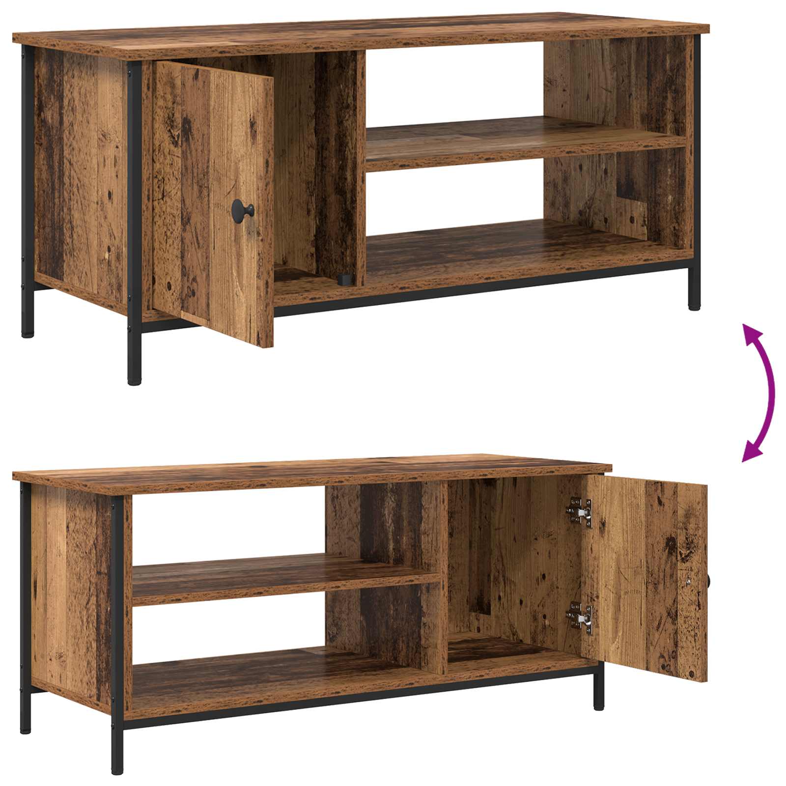 TV ormar Staro drvo 100 x 40 x 45 cm Konstruirano drvo