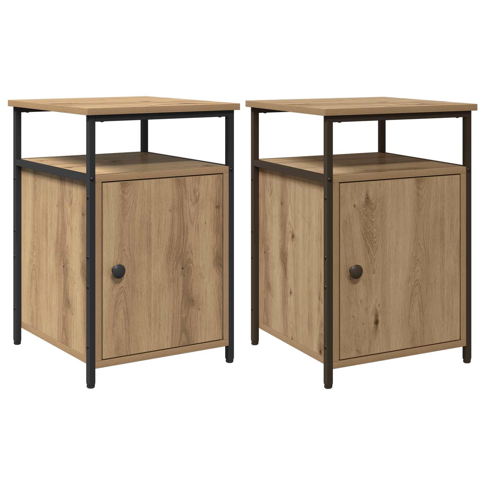 Noćni ormar s ladicama 2 pcs hrast artisan Konstruirano drvo