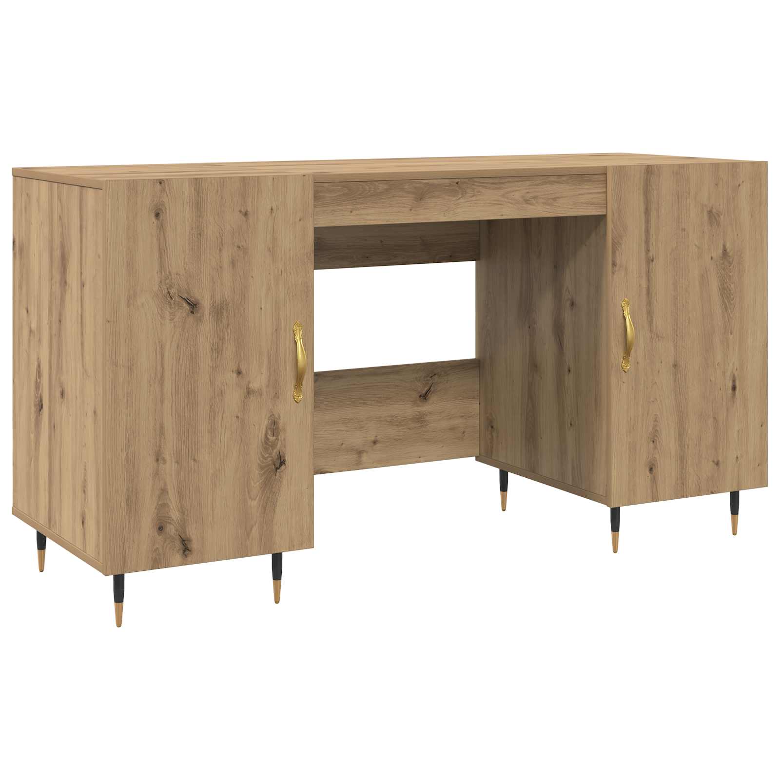 Stol s policom hrast artisan 140 x 50 x 75 cm Konstruirano drvo