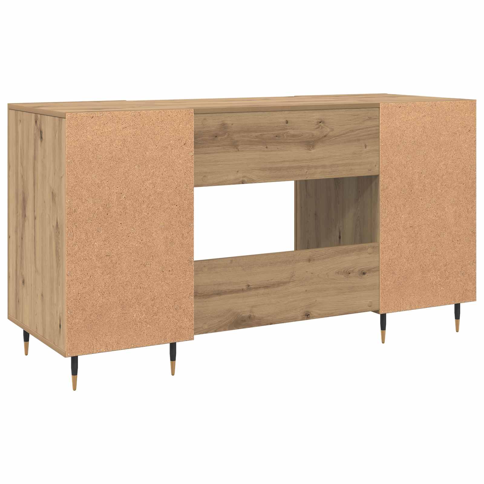 Stol s policom hrast artisan 140 x 50 x 75 cm Konstruirano drvo