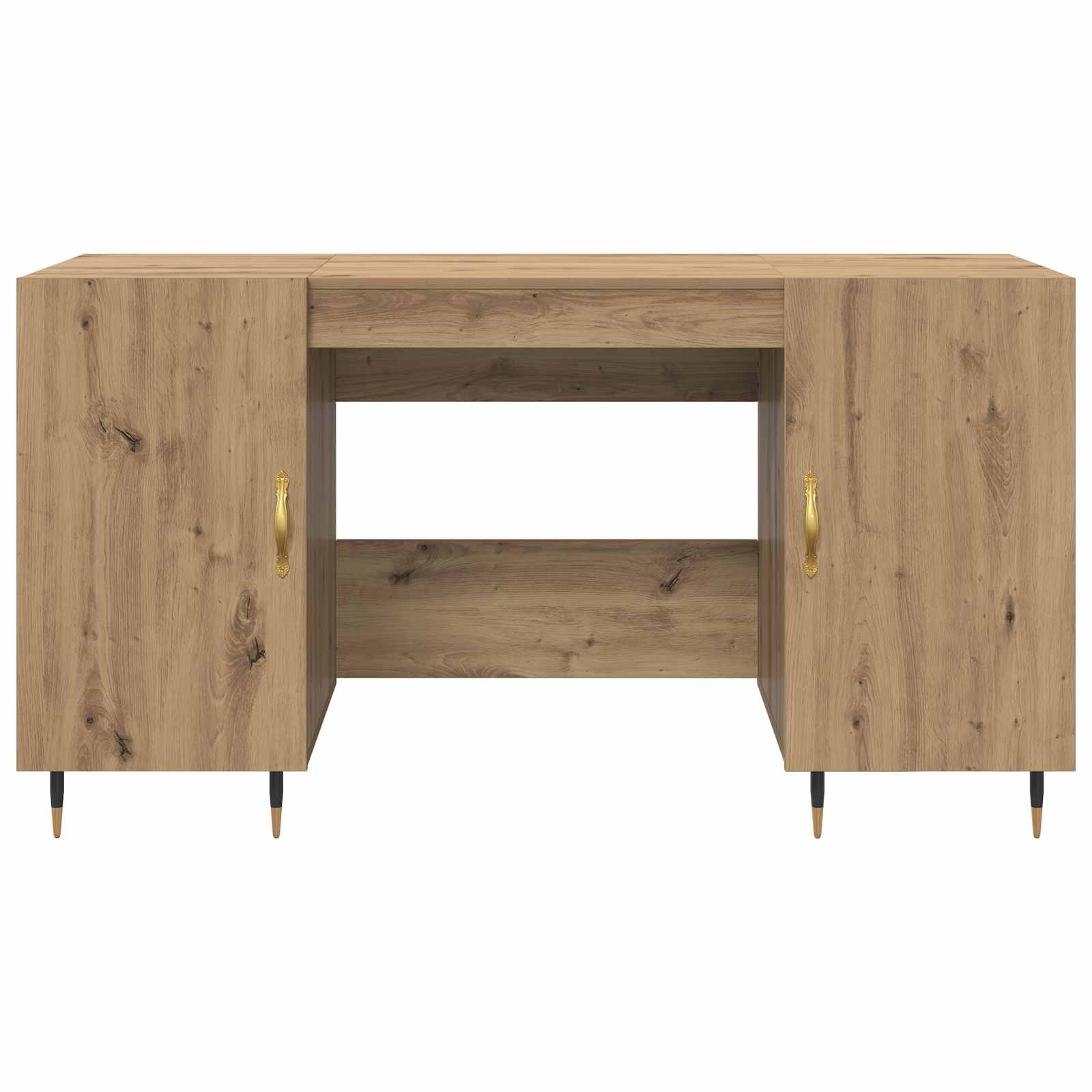Stol s policom hrast artisan 140 x 50 x 75 cm Konstruirano drvo