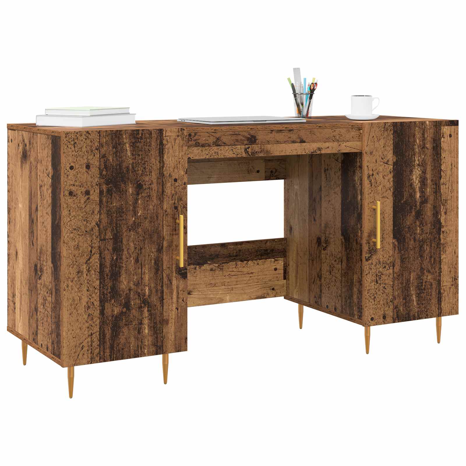 Stol s policom Staro drvo 140 x 50 x 75 cm Konstruirano drvo