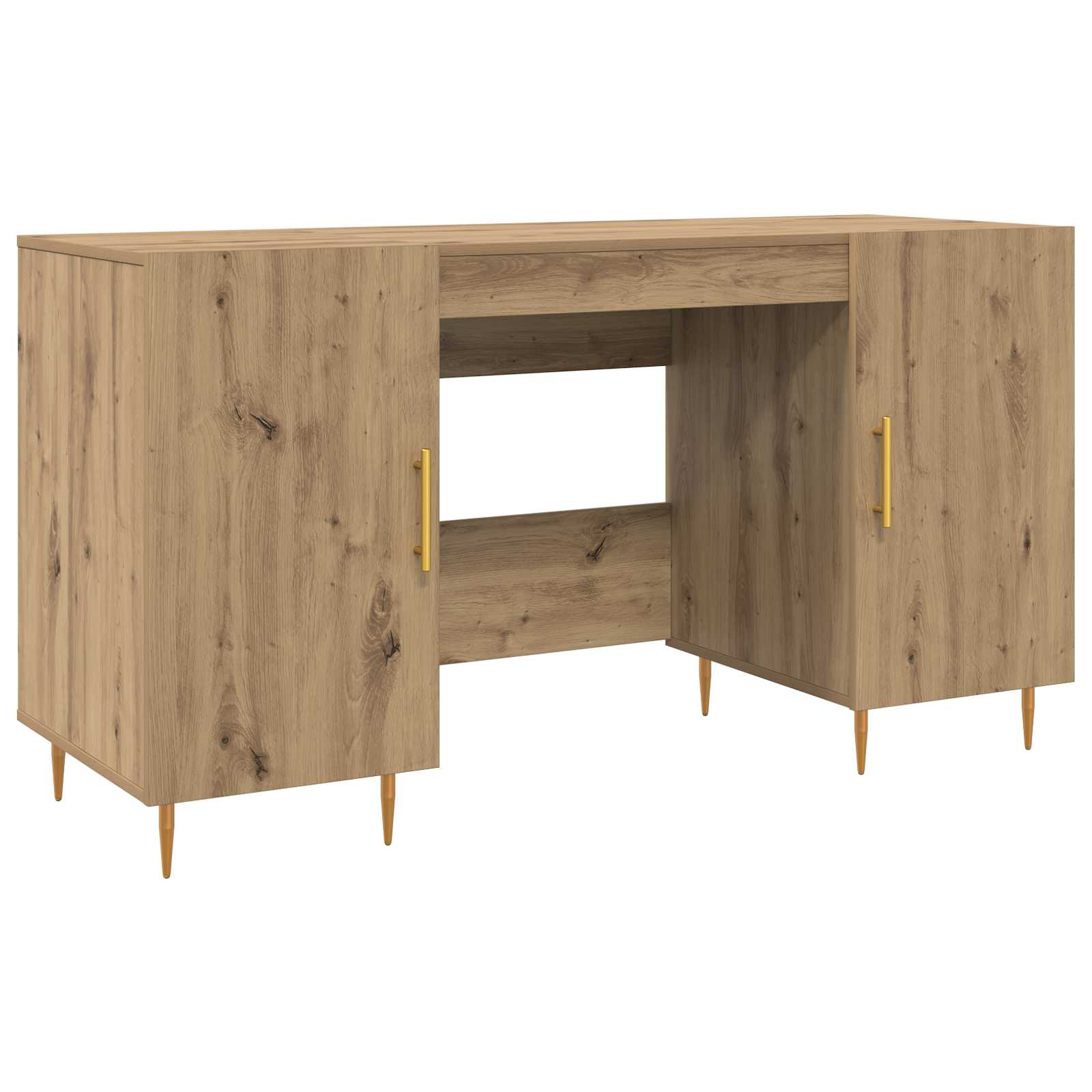 Stol s policom hrast artisan 140 x 50 x 75 cm Konstruirano drvo