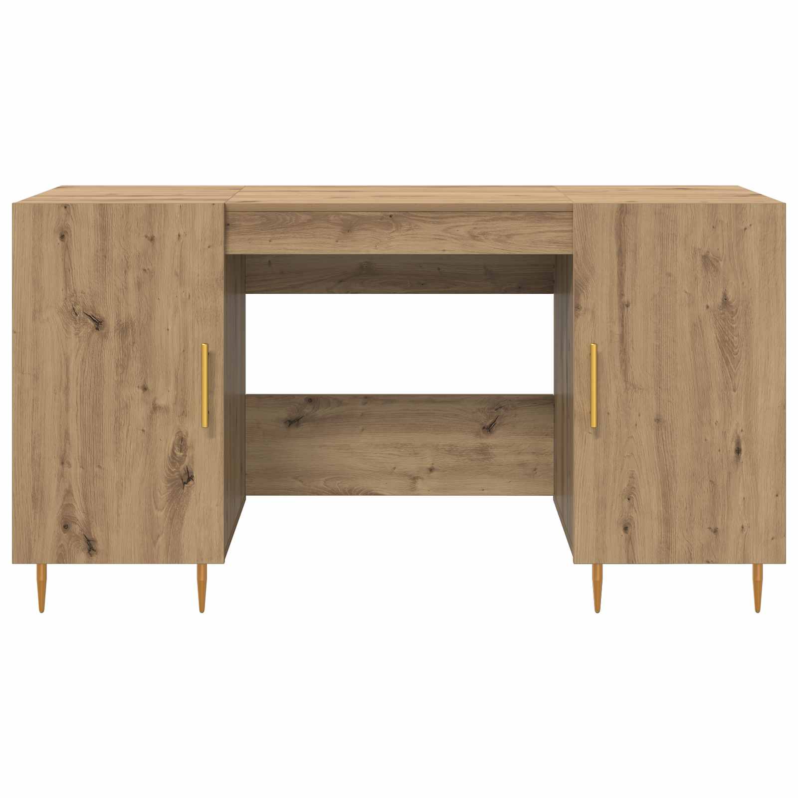 Stol s policom hrast artisan 140 x 50 x 75 cm Konstruirano drvo