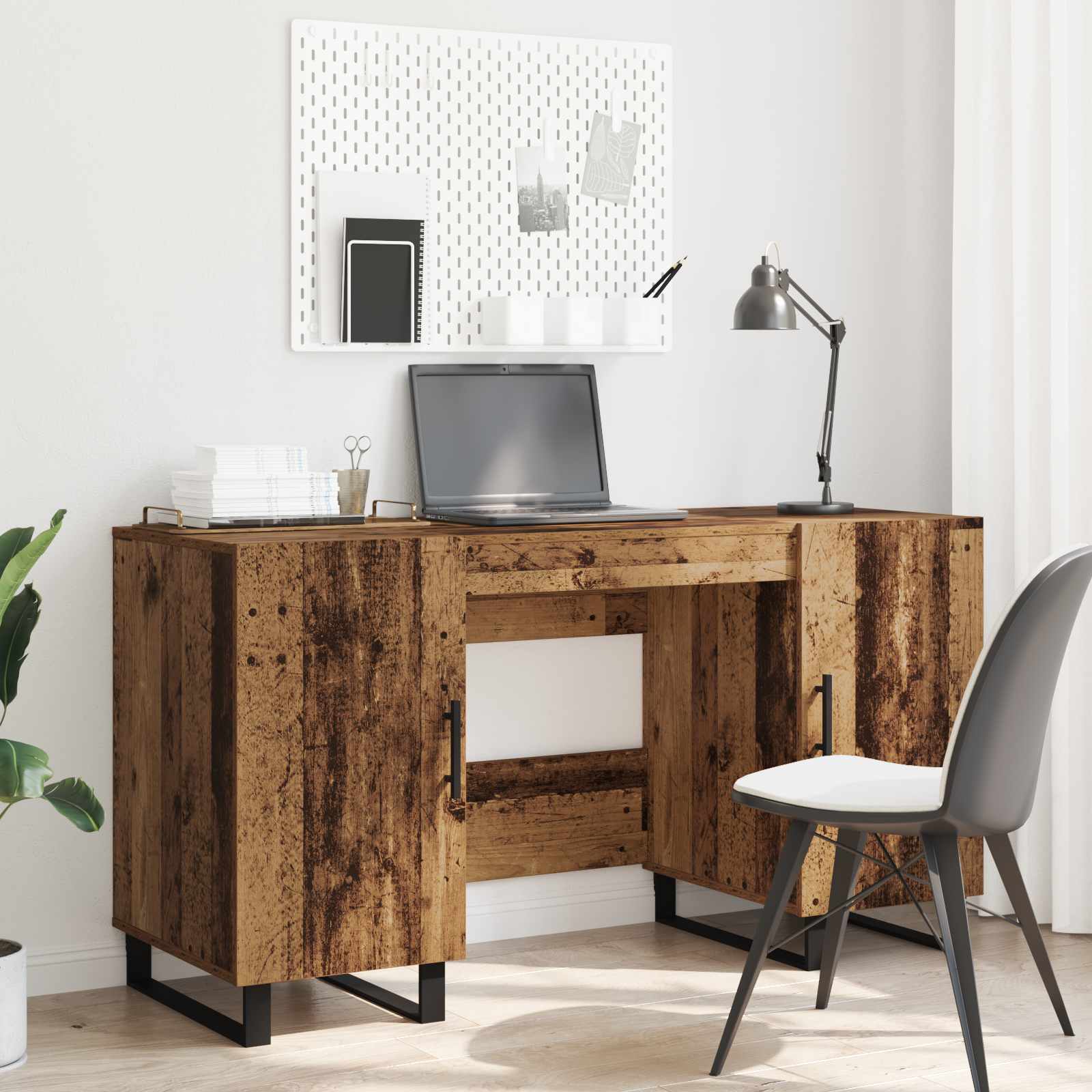 Stol s policom Staro drvo 140 x 50 x 75 cm Konstruirano drvo