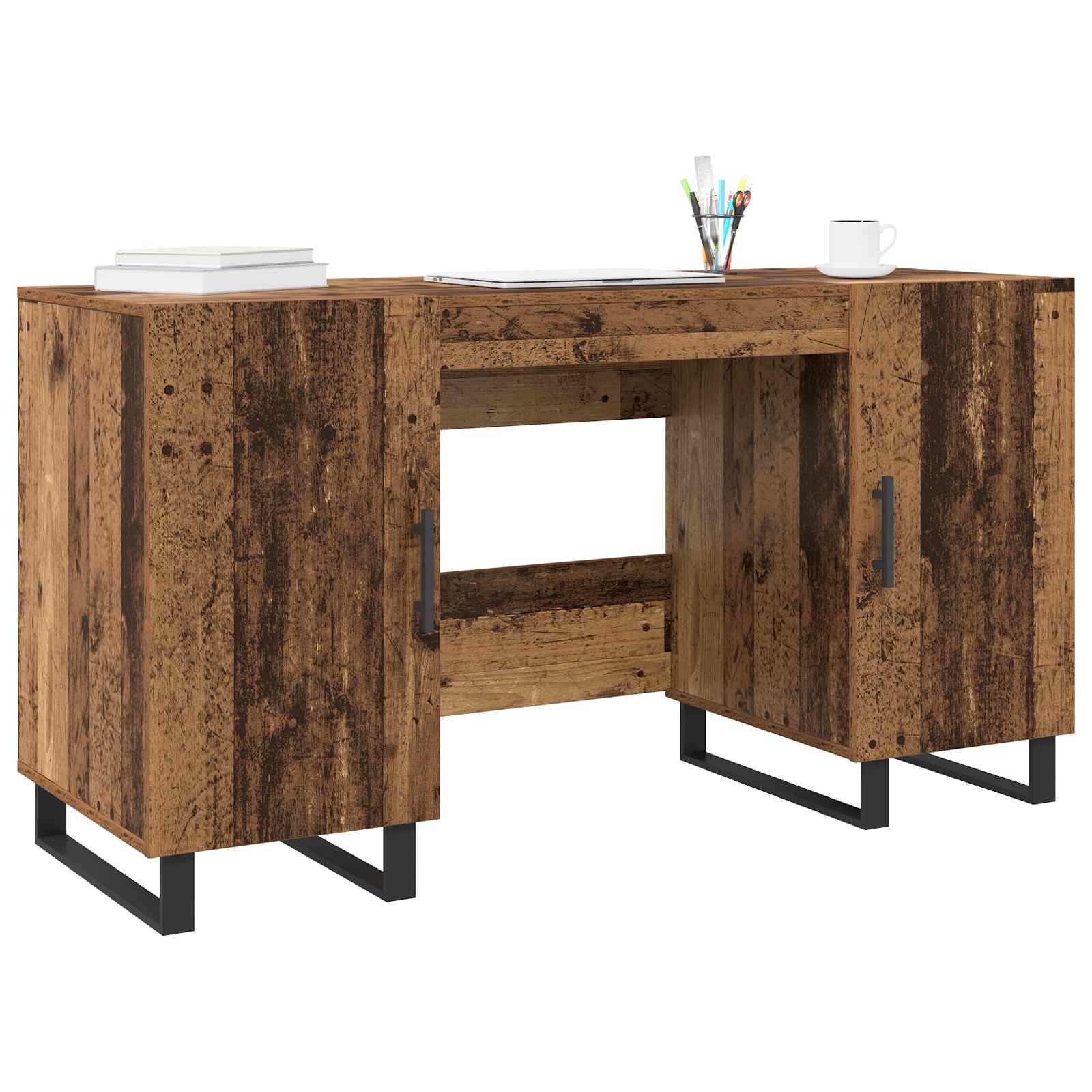 Stol s policom Staro drvo 140 x 50 x 75 cm Konstruirano drvo