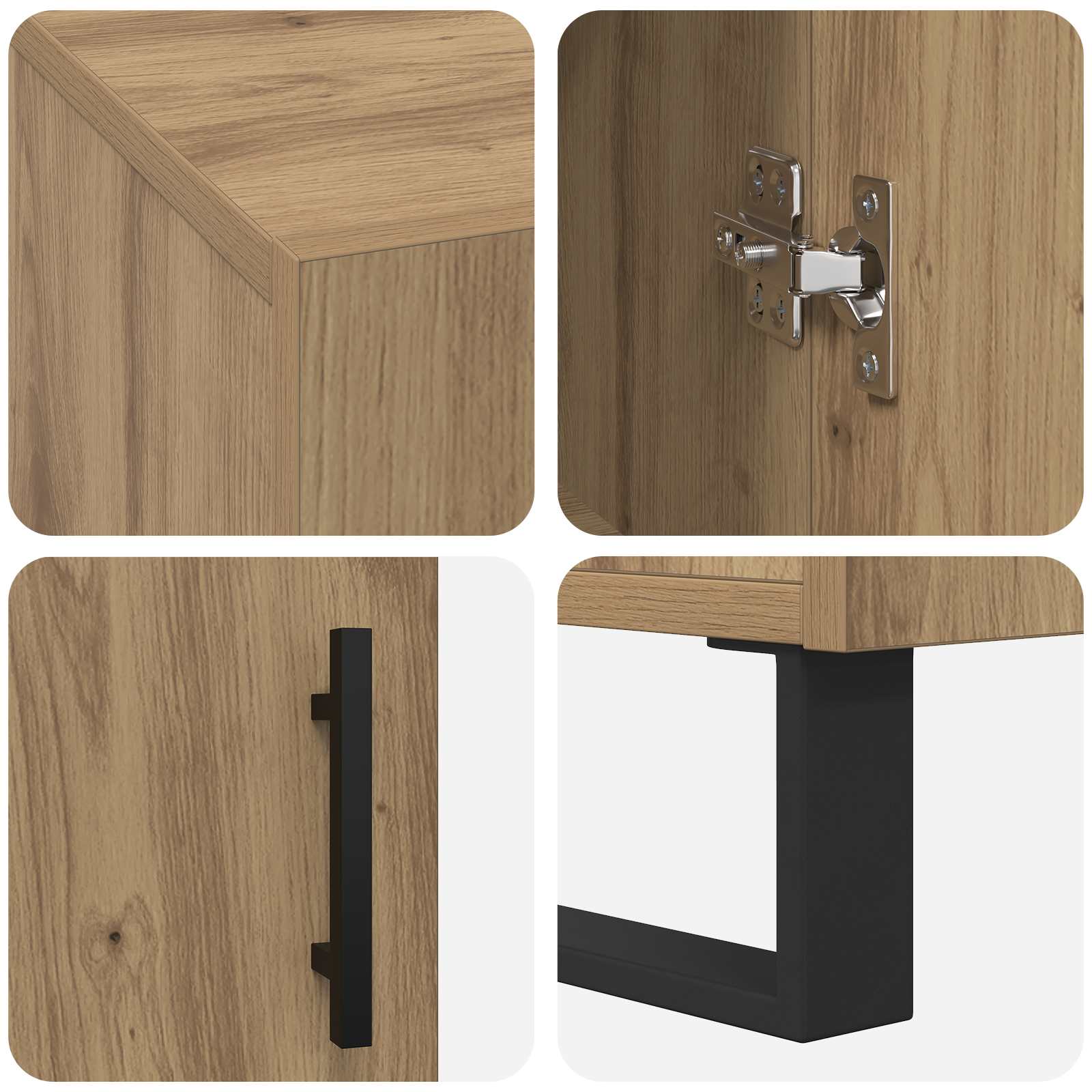 Stol s policom hrast artisan 140 x 50 x 75 cm Konstruirano drvo